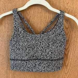 Lululemon Energy Bra Long Line Cup Scattered Herringbone Sports Bra